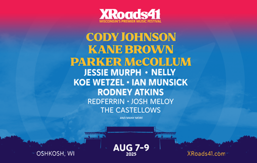 Cody Johnson, Kane Brown & Parker McCollum to headline 2025 XRoads41 Music Festival