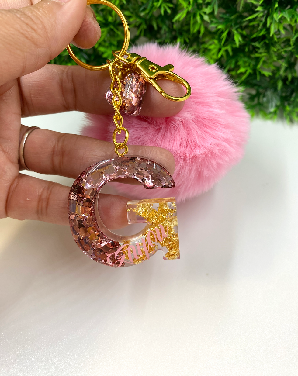 Porte-clés initial (Bicolore)