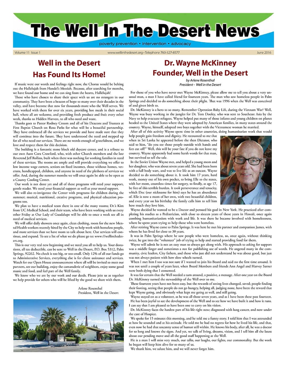The Well in the Desert News