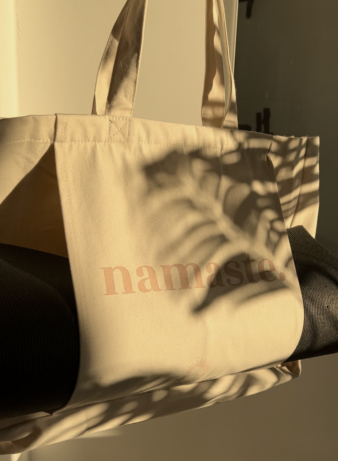 Organic Cotton Yoga Tote Bag