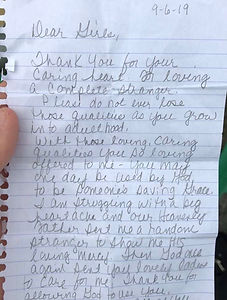 A photo of a letter relevant to the article.