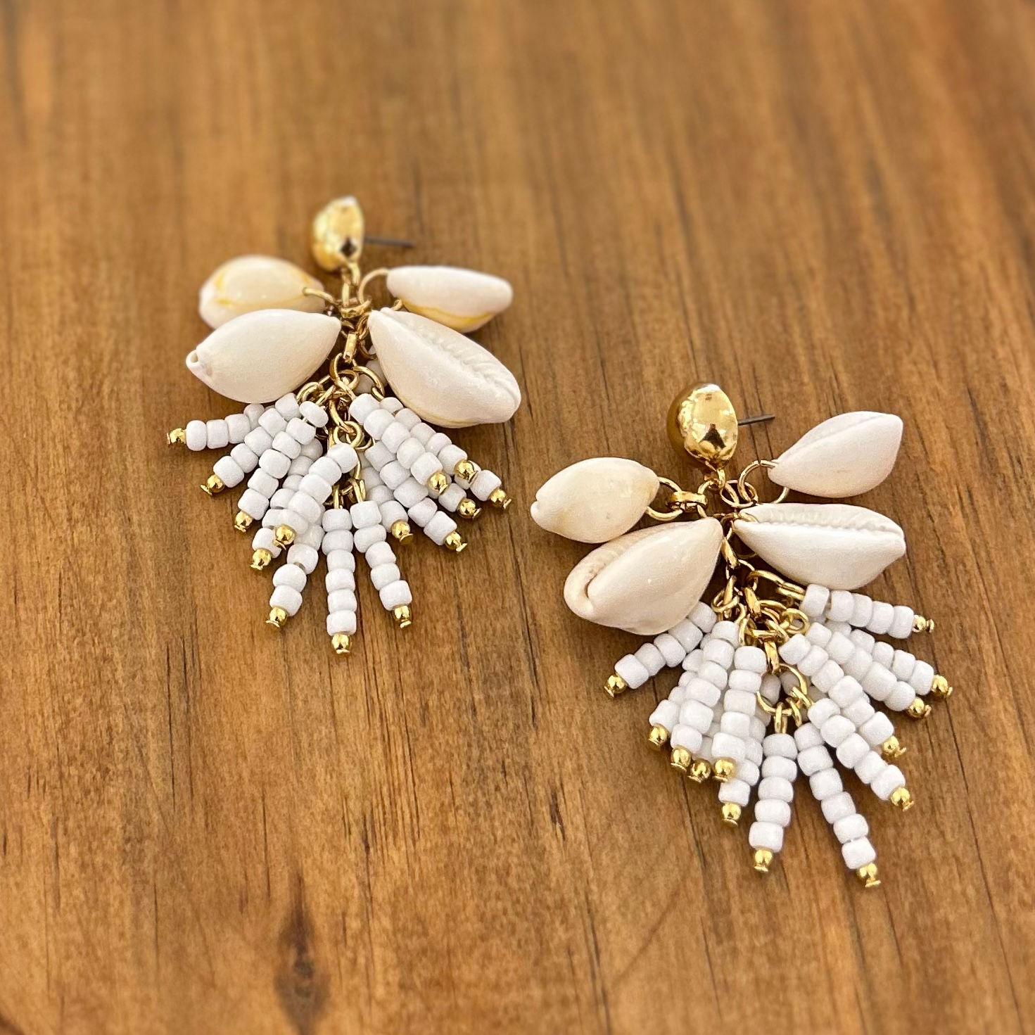 Brincos Cascata branco 