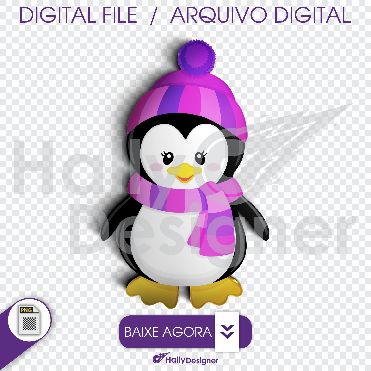 Arquivo Digital PNG - Pinguim