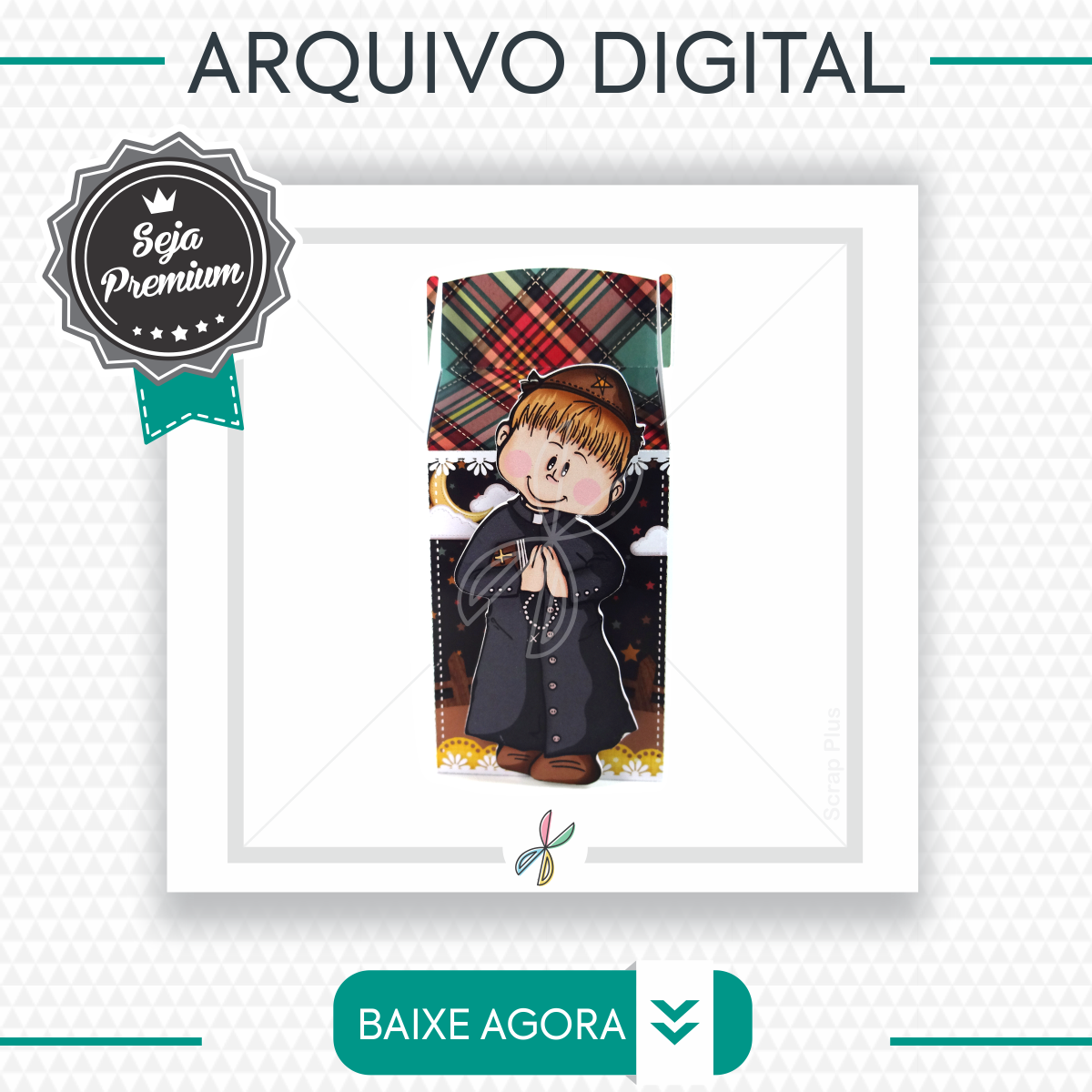 Arquivo de Corte-Festa Junina Caixa com Encaixe