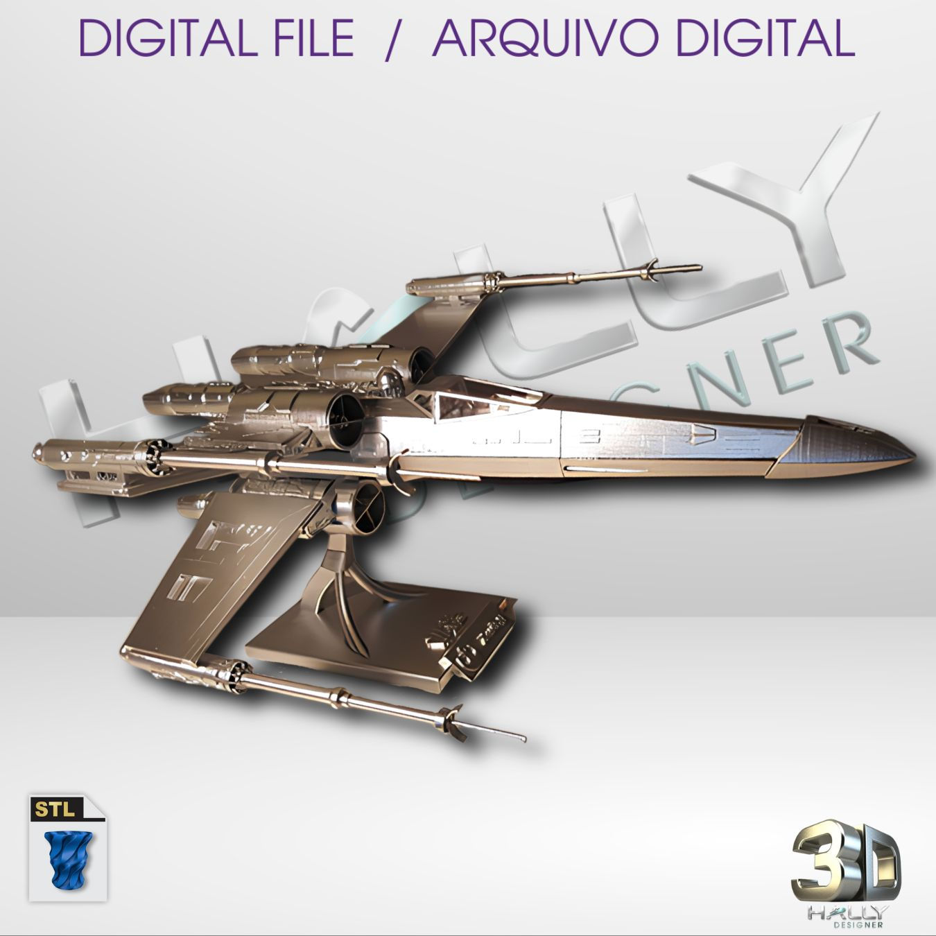 Arquivo Impressora 3D STL -  X-Wing Star Wars