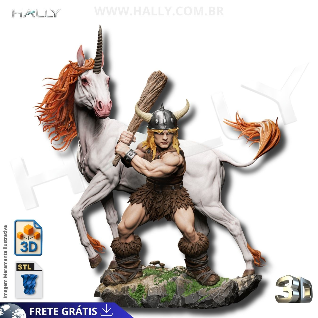 Arquivo Impressora 3D STL - Bobby e Unicórnio Caverna do Dragão
