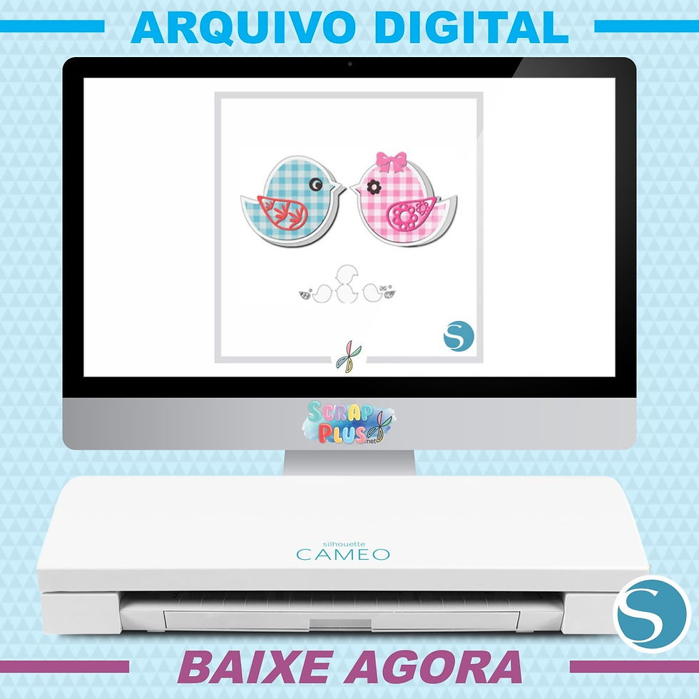 Arquivo De Corte Silhouette Scrap - Forma Pássaros Cartão