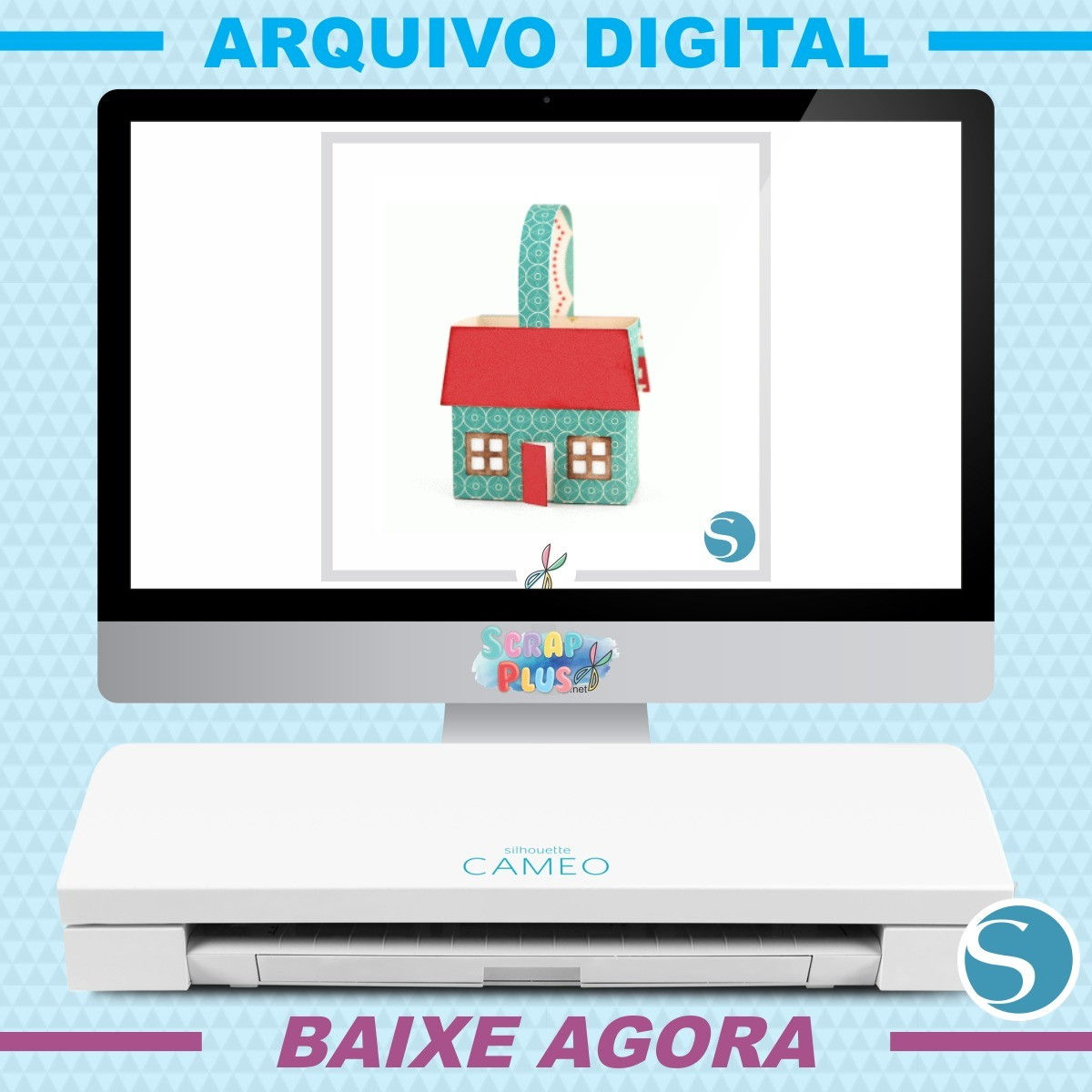 Arquivo De Corte Bolsa Casa 3D