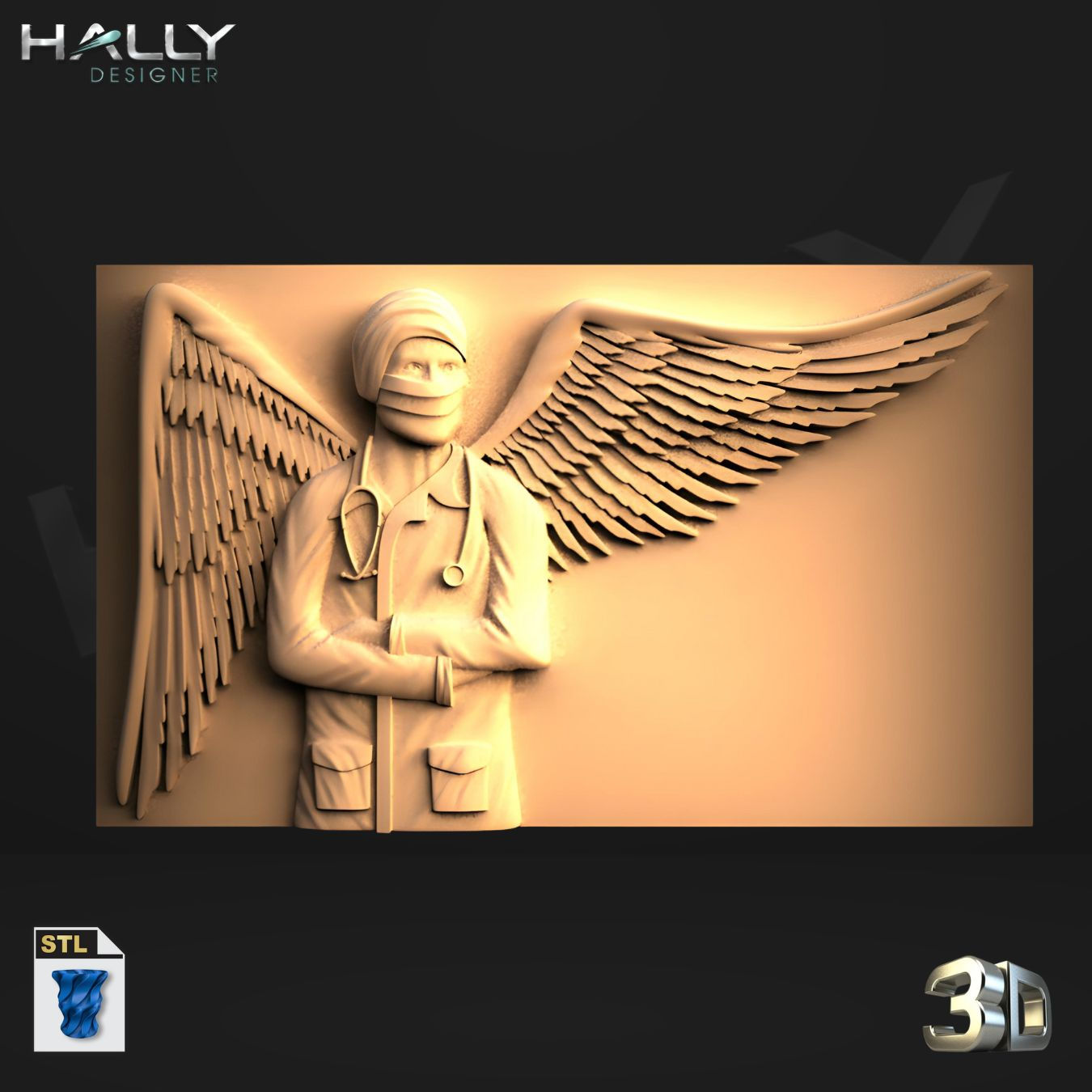 Arquivo Stl 3d Cnc - Anjo Médico