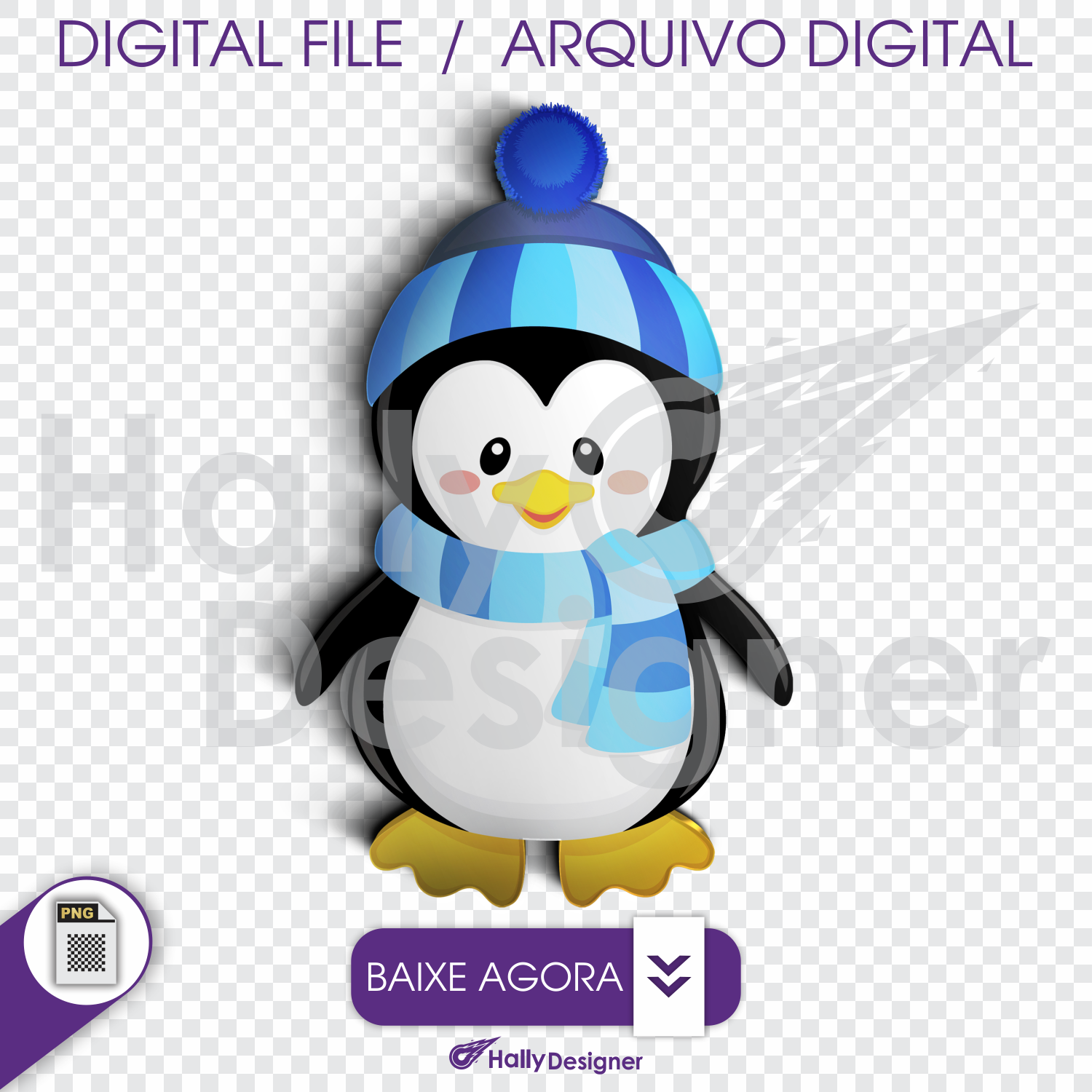 Arquivo Digital PNG - Pinguim