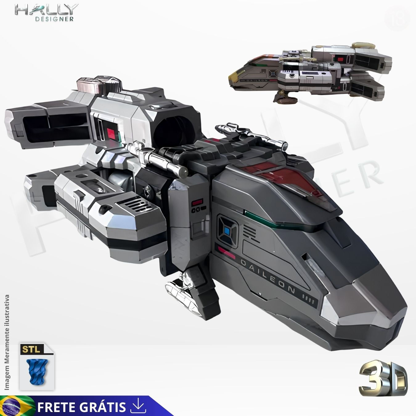 Arquivo Impressora 3D STL -  Nave Daileon