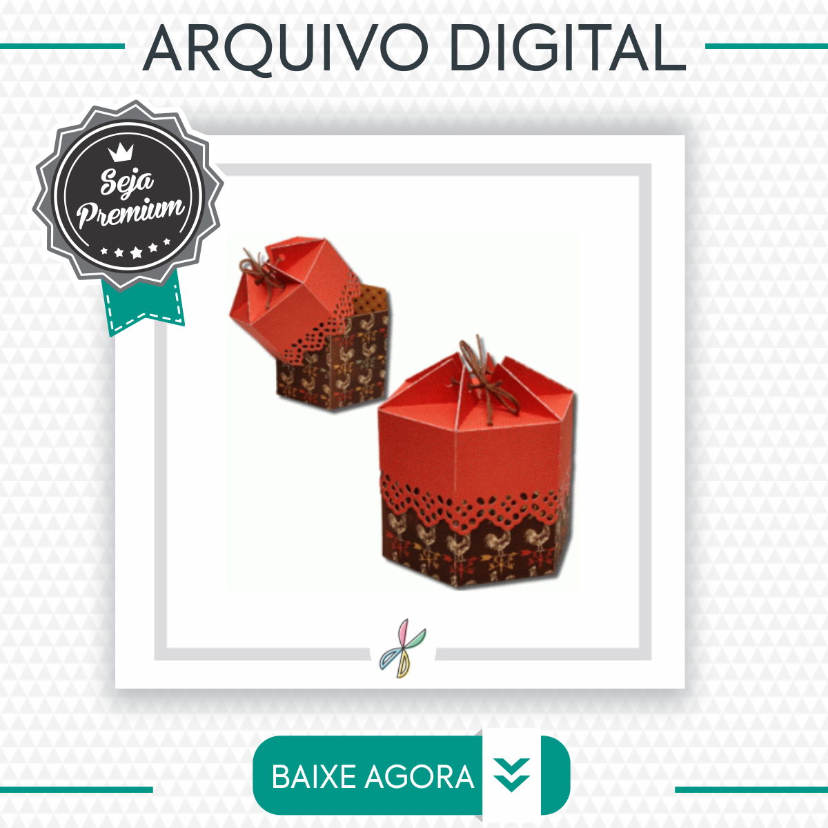 Arquivo De Corte- Caixa Dobrável 6 Lados