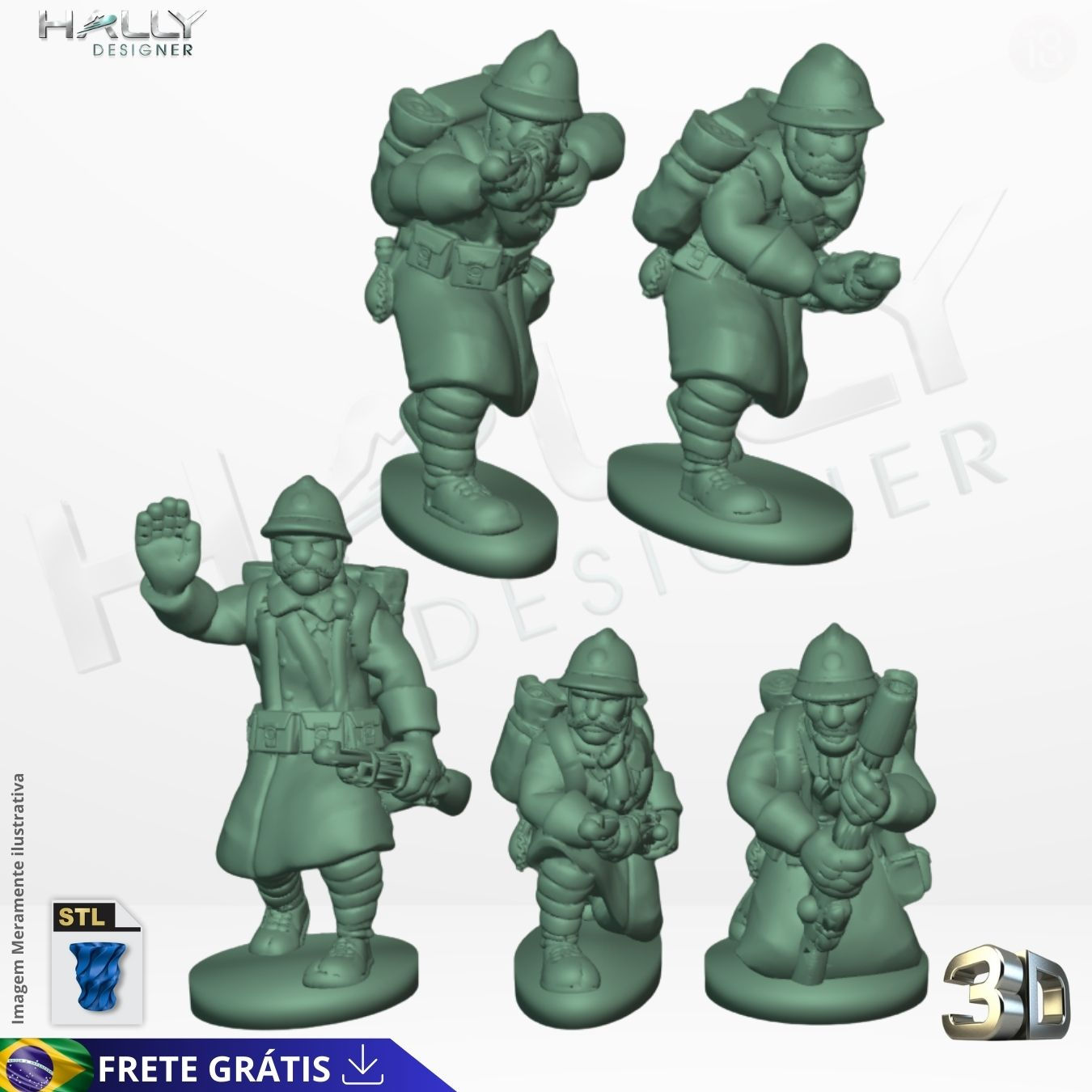 Arquivo Impressora 3D STL Conjunto individual de infantaria