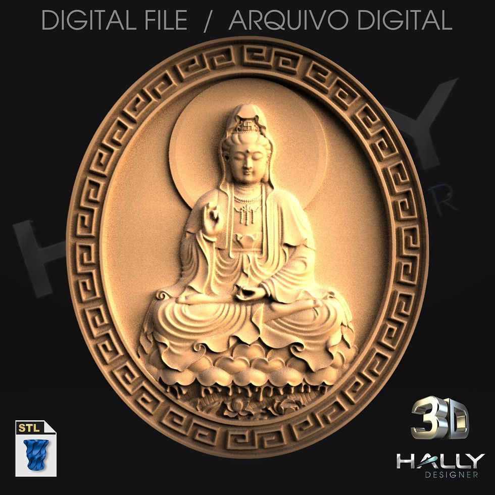 Arquivo Impressora 3D - STL - CNC - Quadro de Buda