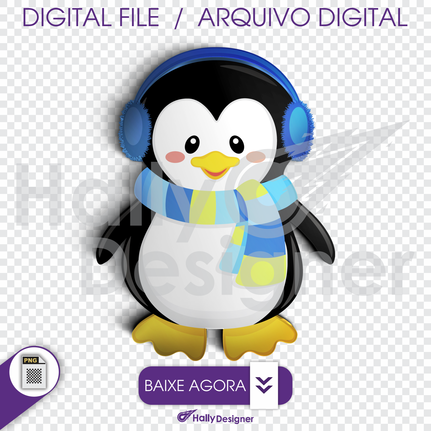 Arquivo Digital PNG - Pinguim