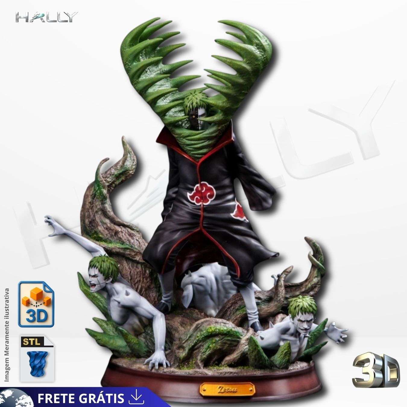 Arquivo Impressora 3D STL - Zetsu Akatsuki Naruto