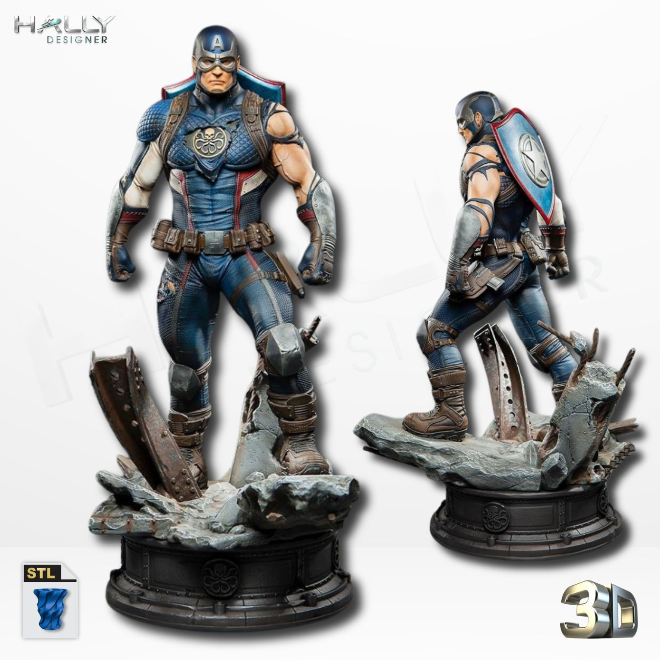 Arquivo Impressora 3D STL - Capitão America