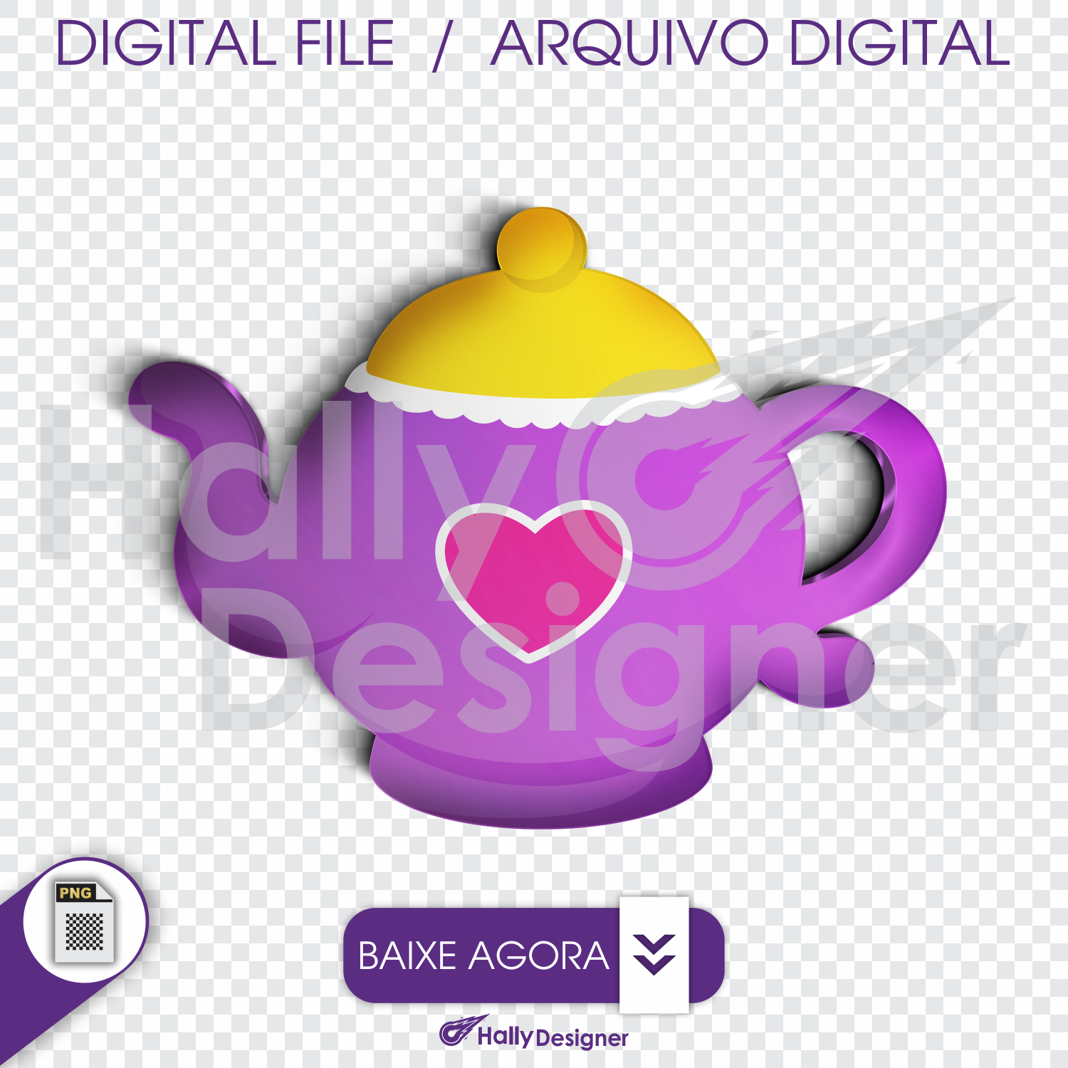 Arquivo Digital PNG - Festa Alice - Bule