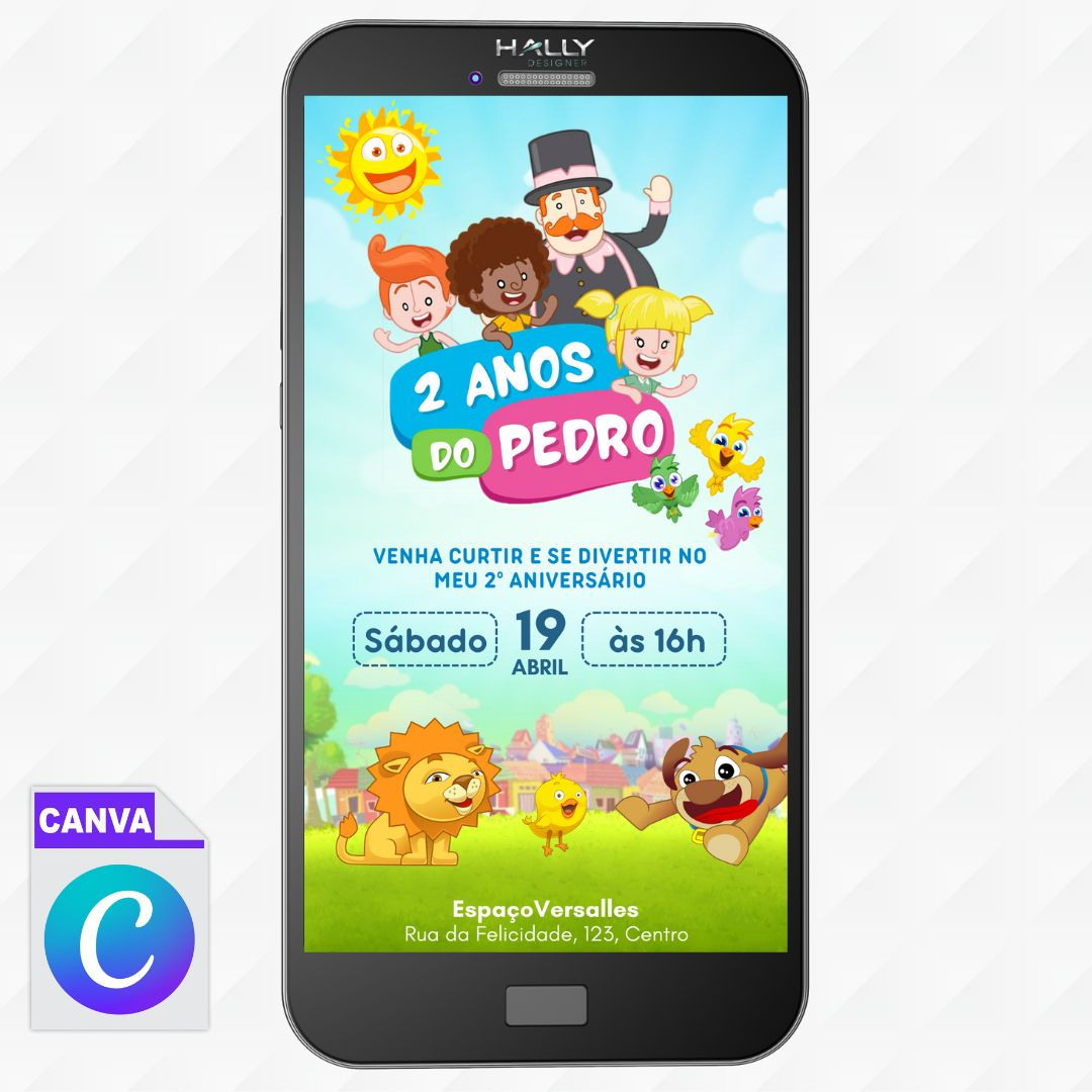 Convite Digital Editável e Animável no Canva - Mundo Bita