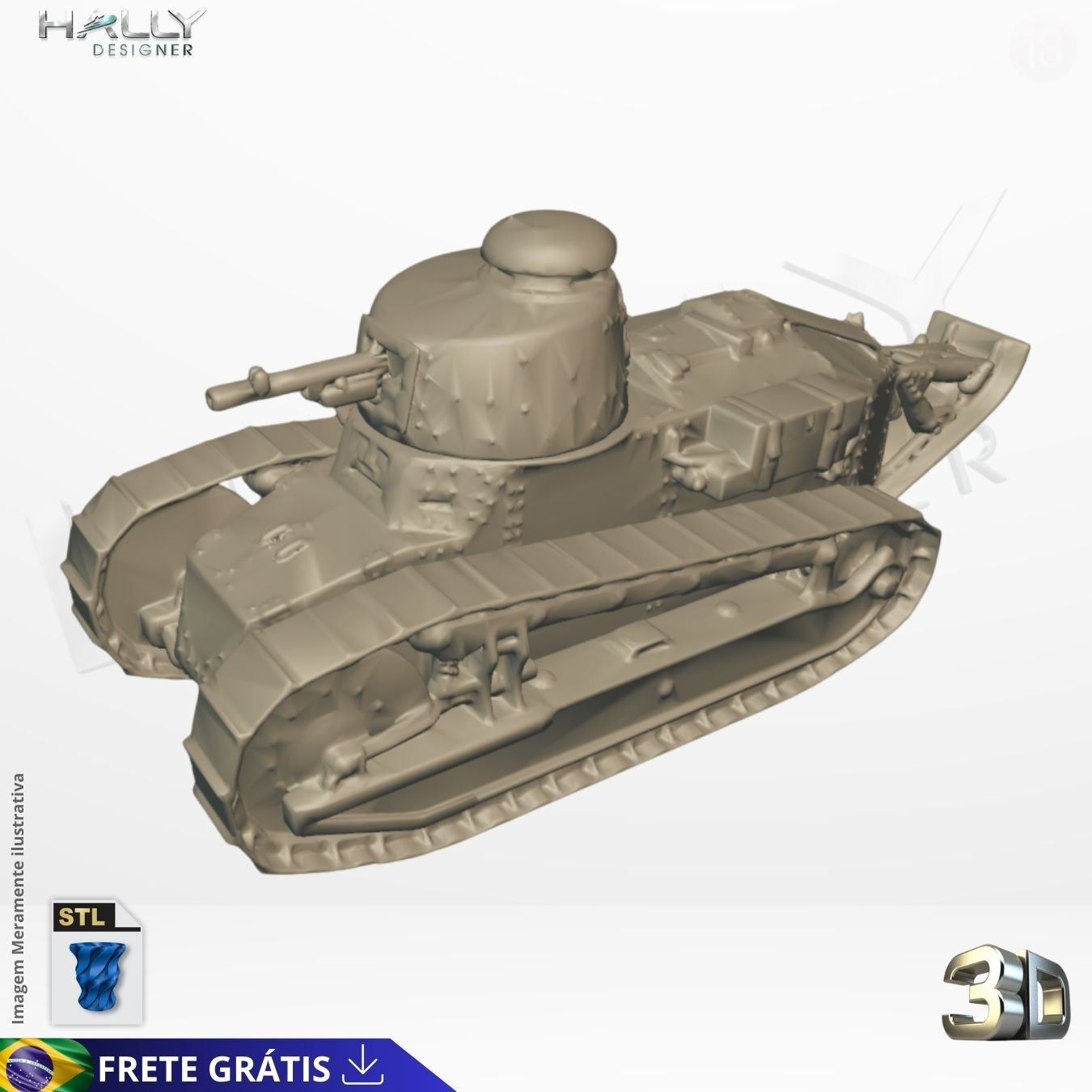 Arquivo Impressora 3D STL - Tank FT17