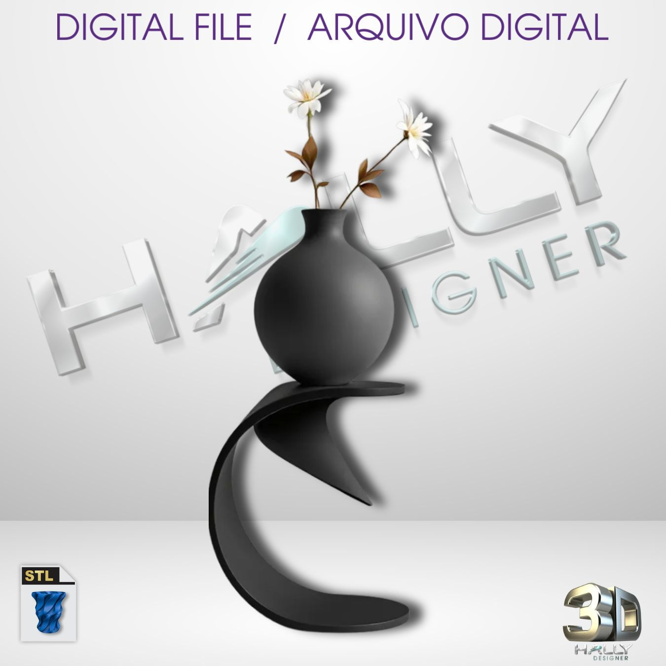 Arquivo Impressora 3D - STL - Vazo de Flores Abstrato
