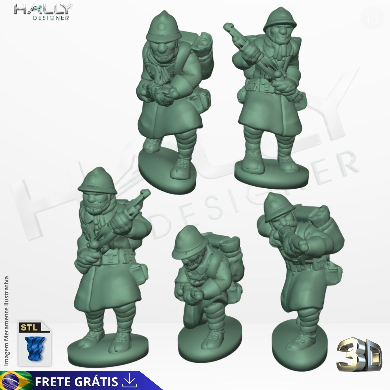 Arquivo Impressora 3D STL Conjunto individual de infantaria