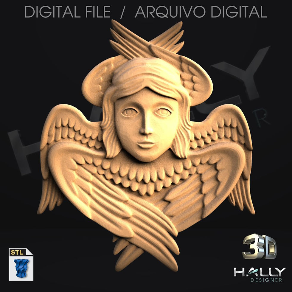 Arquivo Impressora 3D - STL - CNC - Anjo Serafim