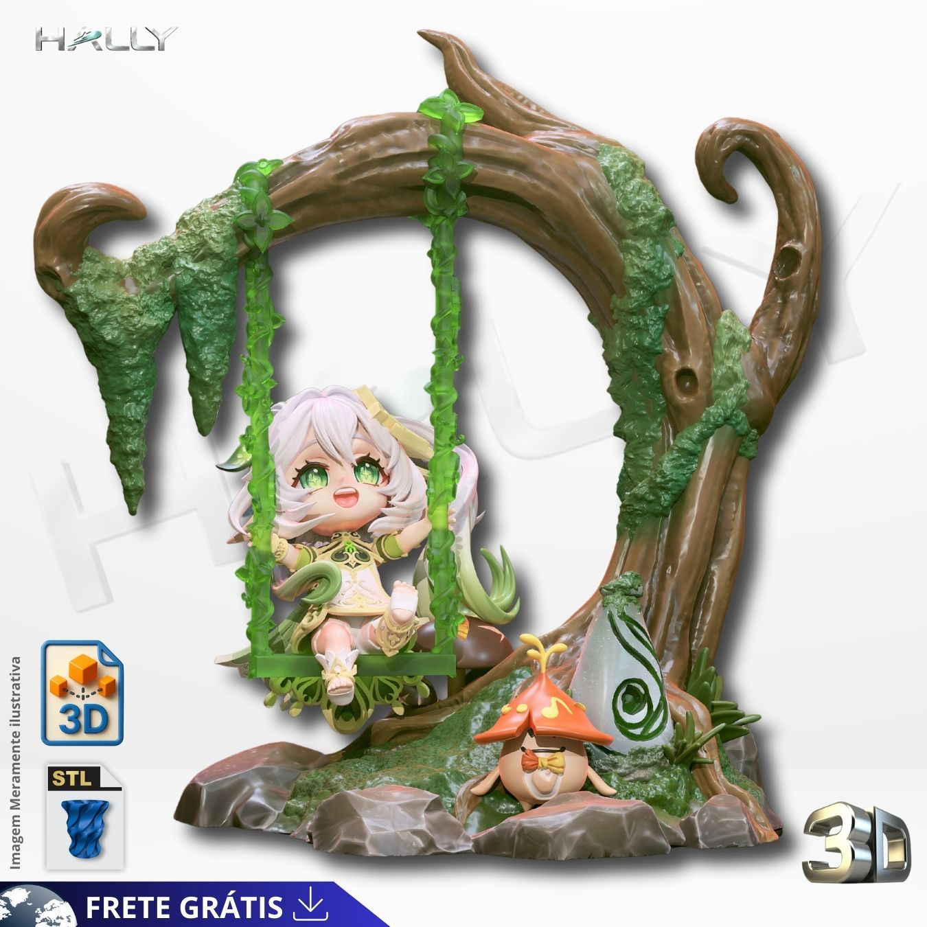 Arquivo Impressora 3D STL Nahida chibi genshin impact Chuuya