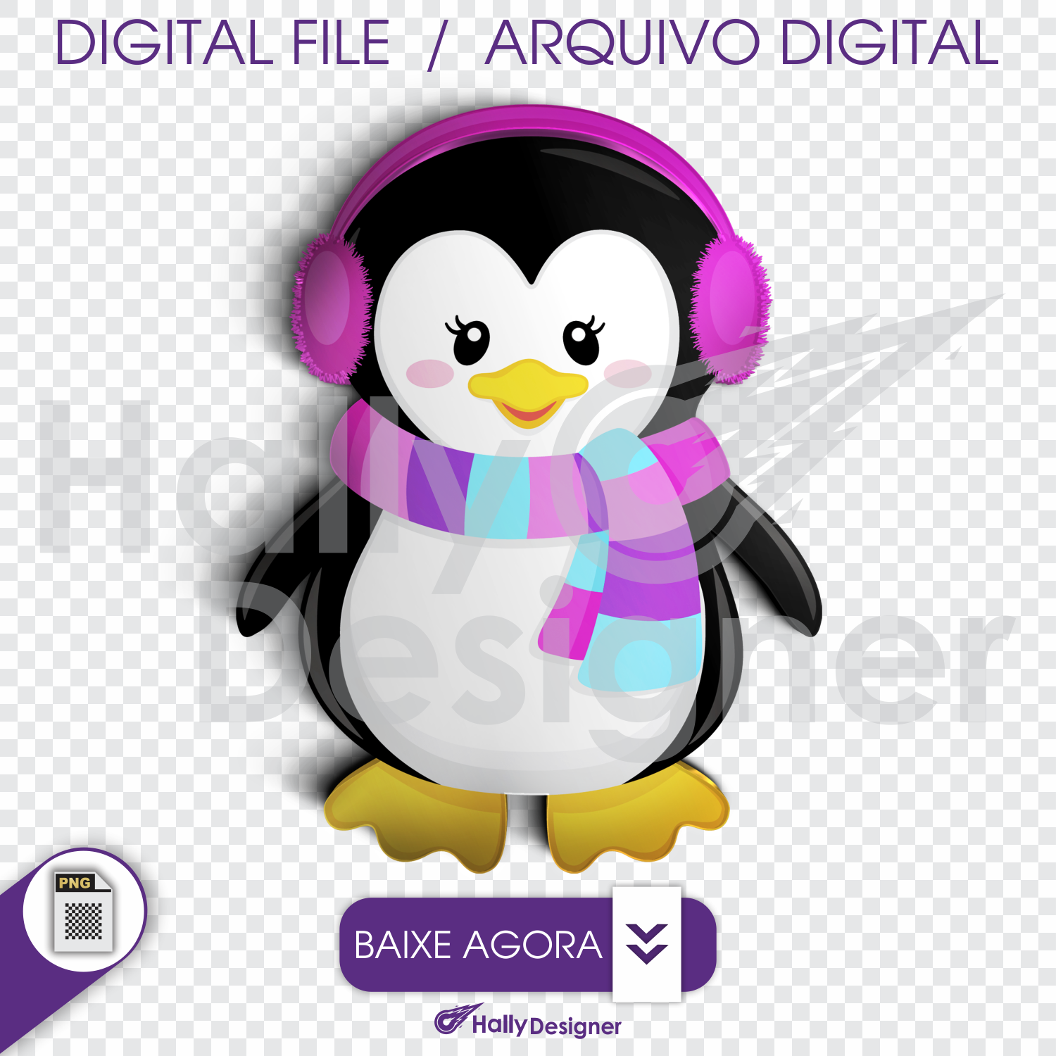 Arquivo Digital PNG - Pinguim