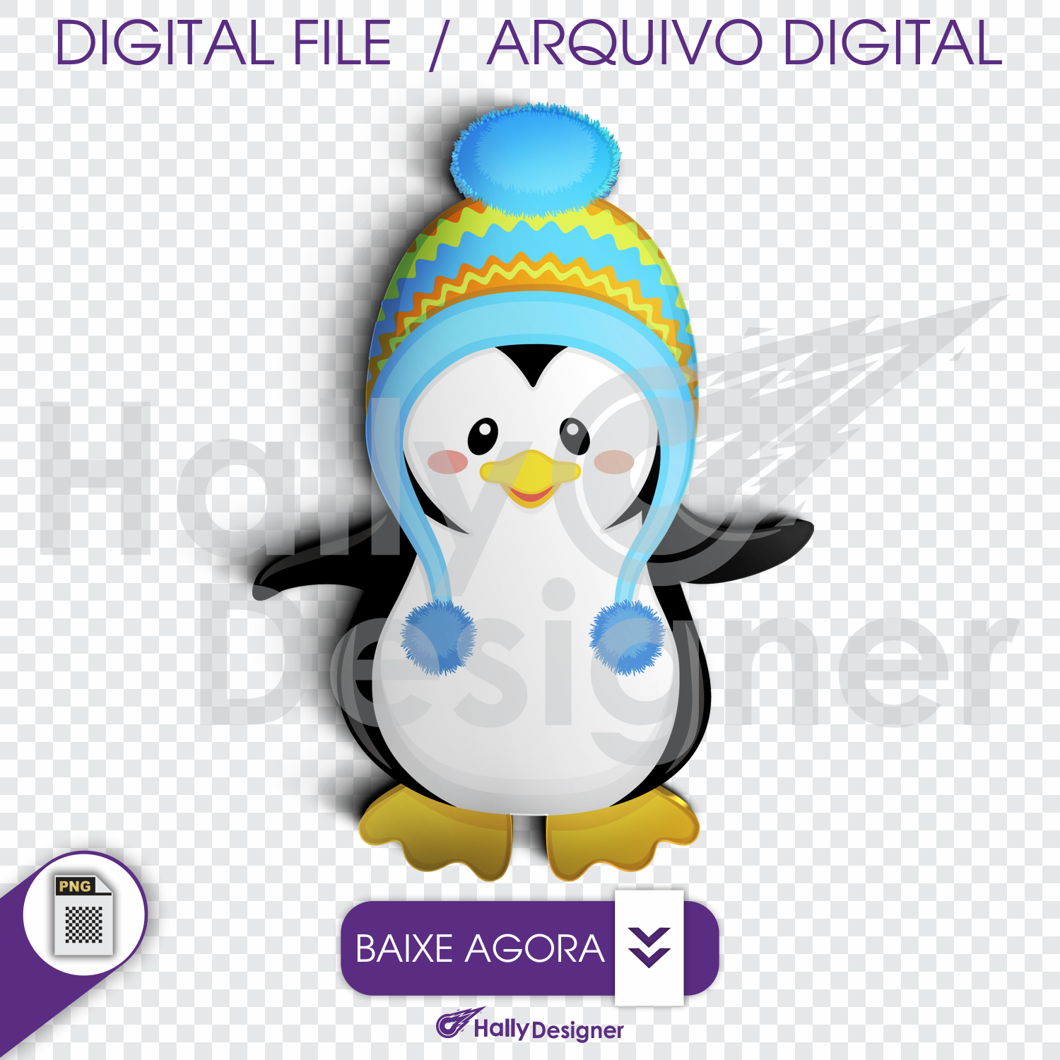 Arquivo Digital PNG - Pinguim