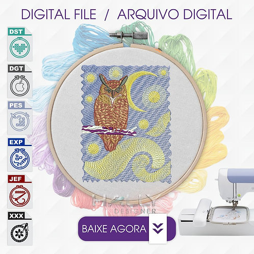 Matriz De Bordado - Quadro Coruja
