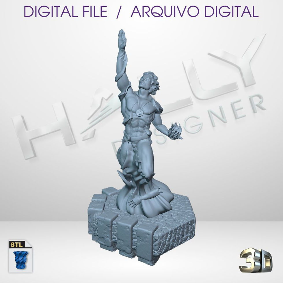Arquivo STL para Impressão 3D - Tocha Humana 4 Fantástico