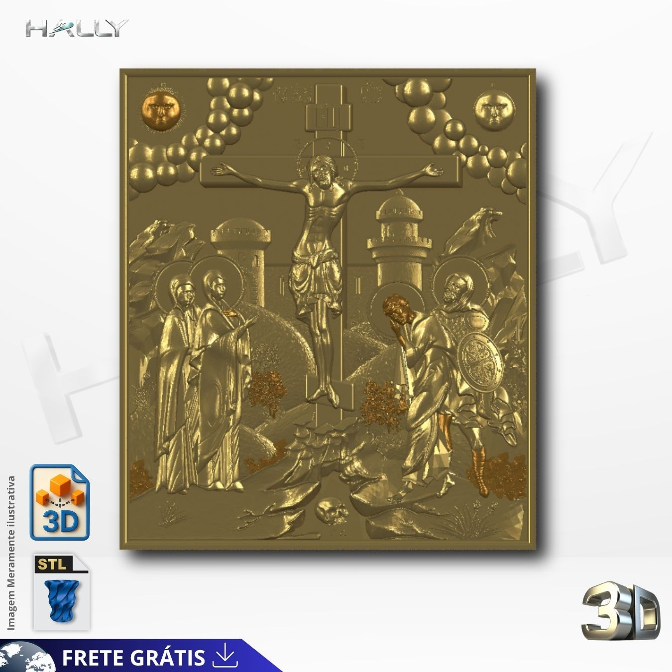 Arquivo Impressora 3D STL -  Painel da crucificação