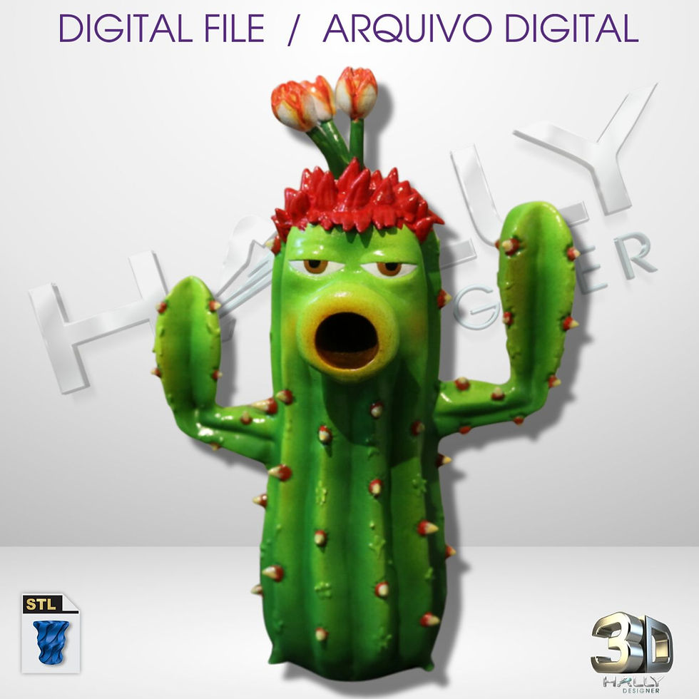 Arquivo Stl para Impressão 3d - Cactos Plantas vs Zumbis
