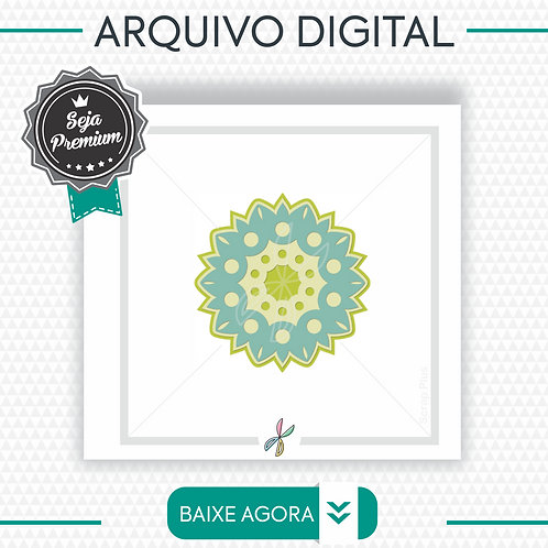 Arquivo Silhouette- Recorte Flor Abstrata