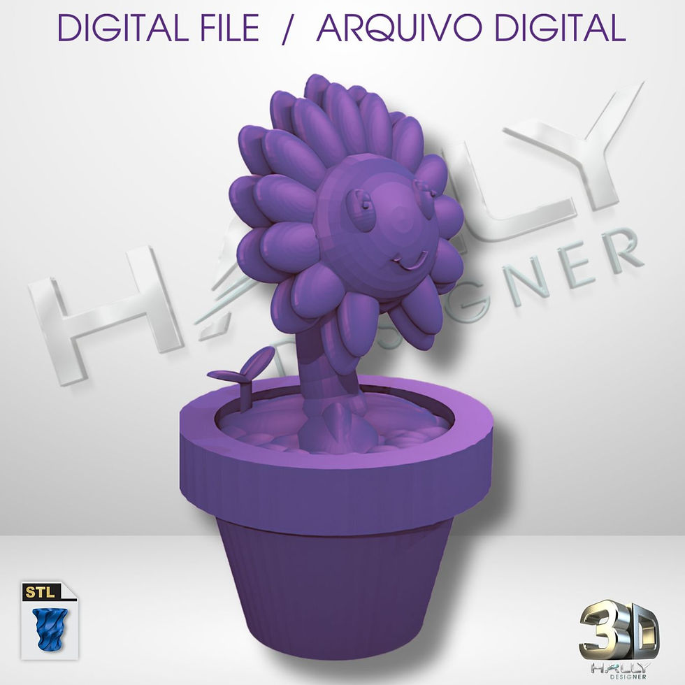 Arquivo Stl para Impressão 3d - Margarida Plantas Vs Zumbis