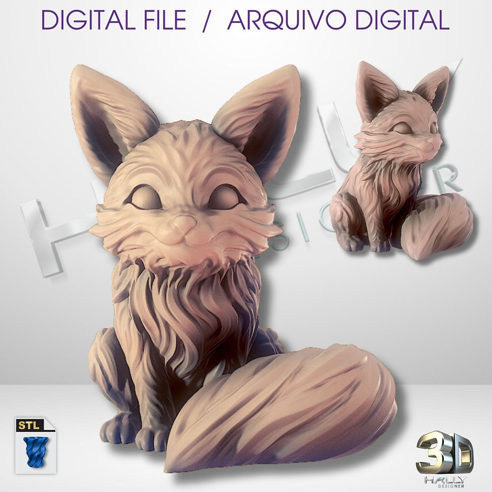Arquivo Stl para Impressão 3d - Raposa Cute Fox