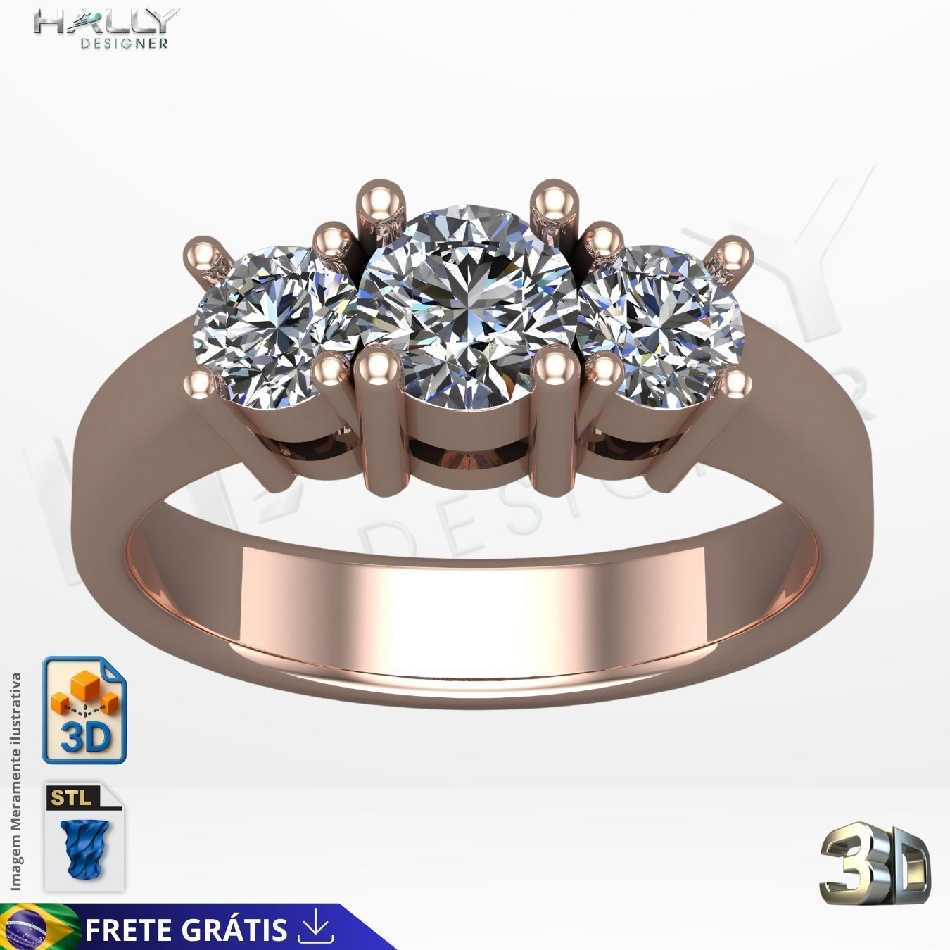 Arquivo Impressora 3D STL - Joias - Anel