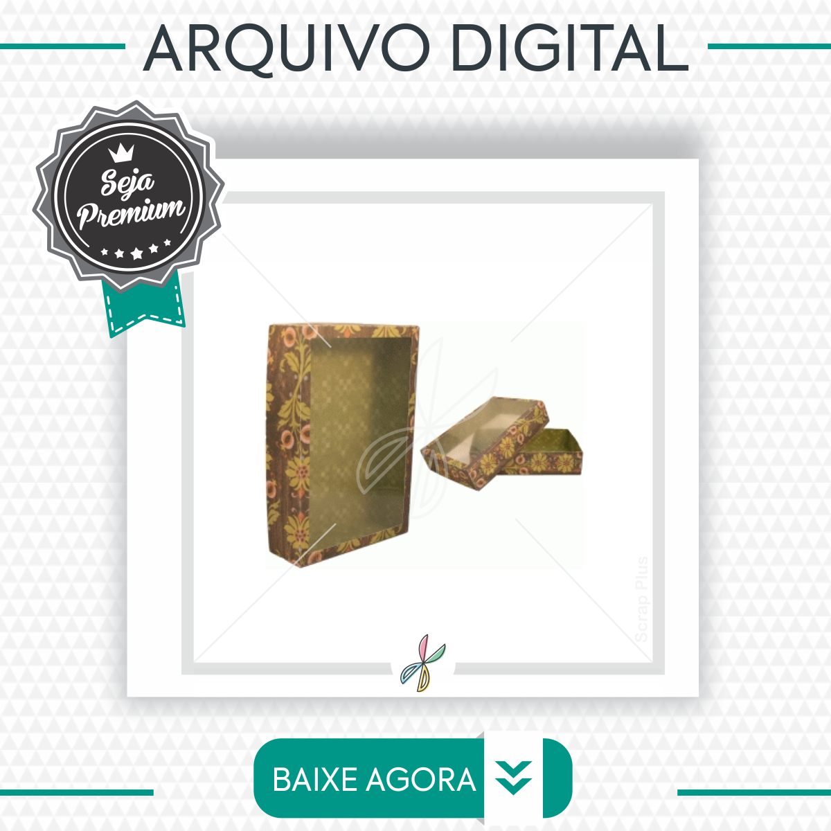 Arquivo De Corte - Caixa Com Tampa Visor