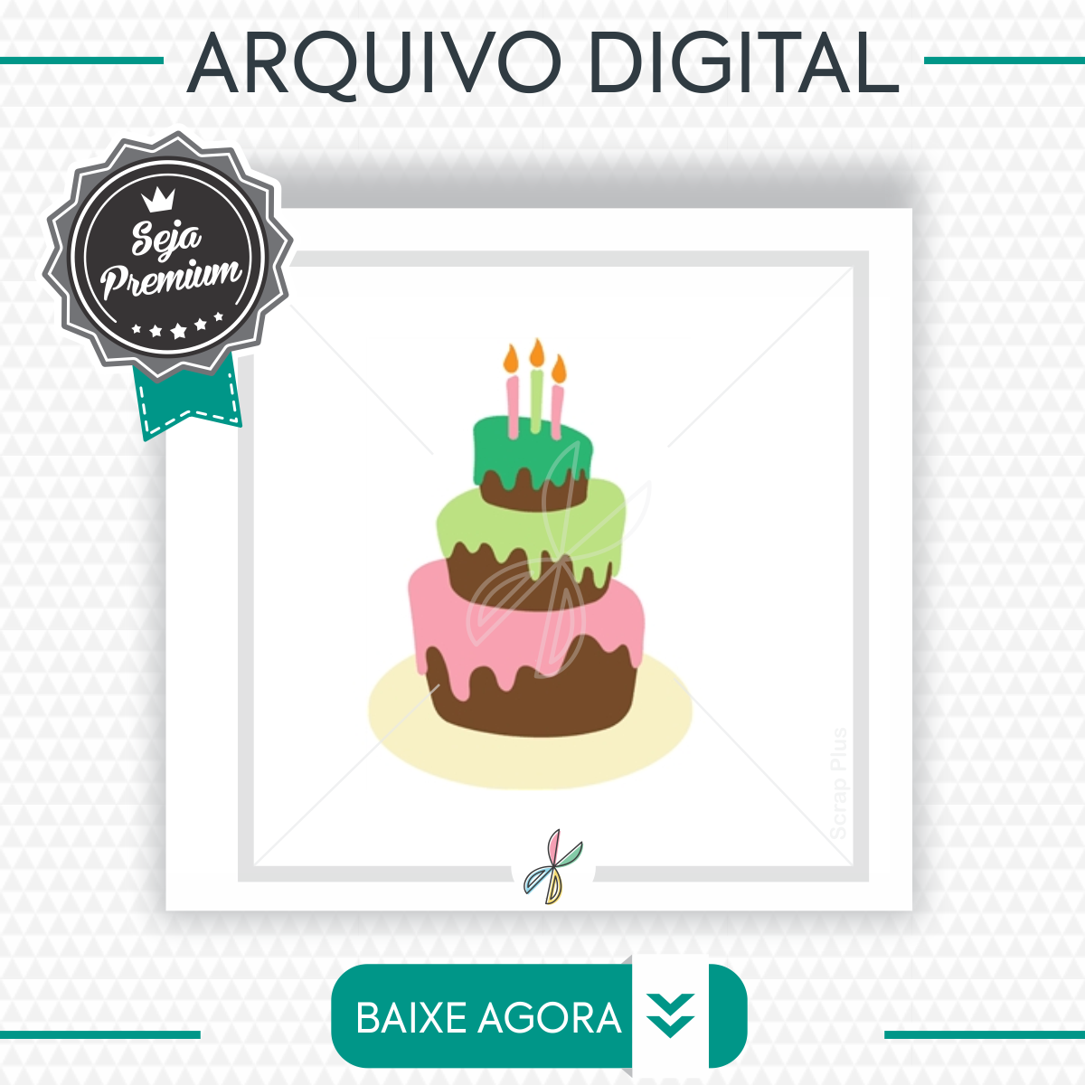 Arquivo De Corte - Bolo Colorido