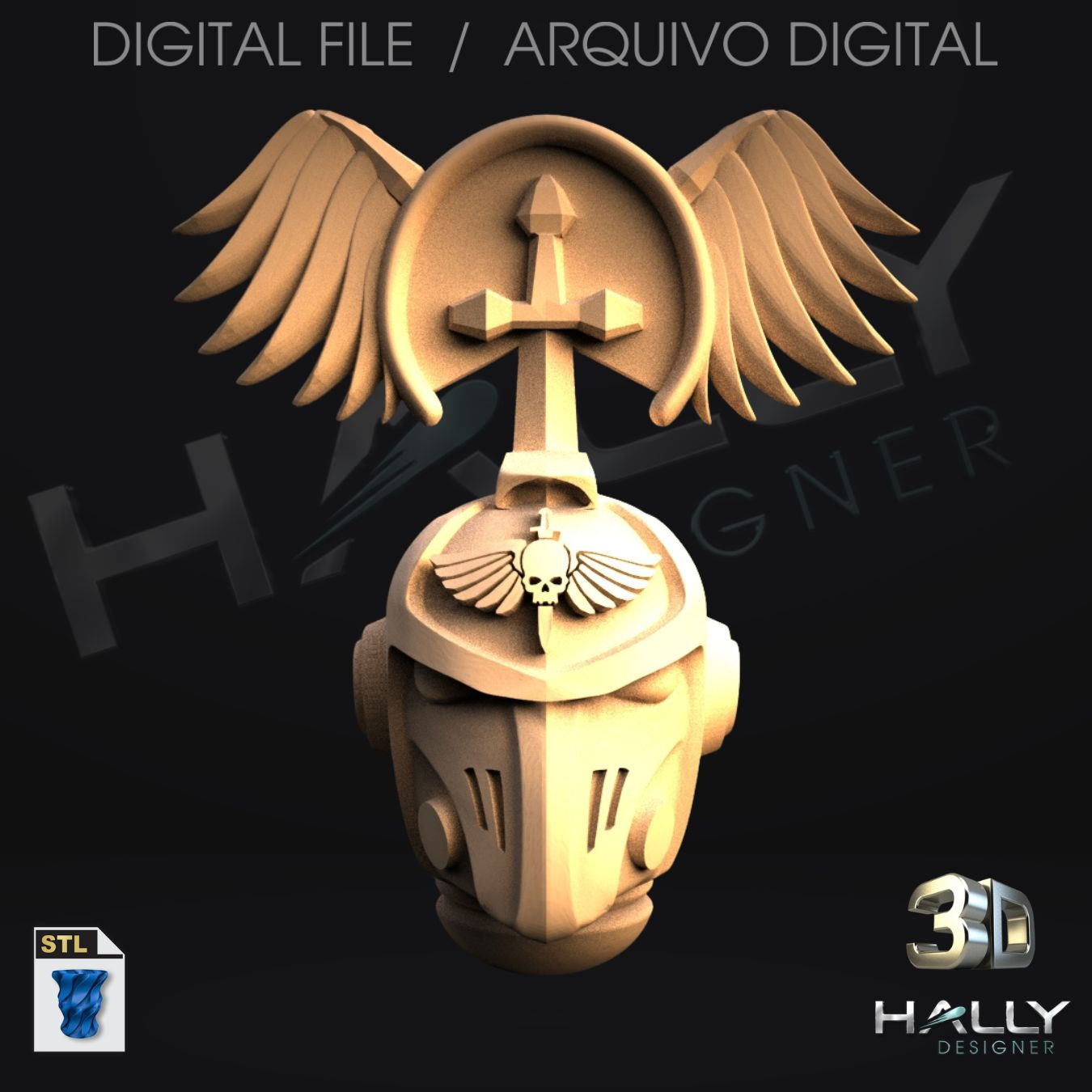 Arquivo Impressora 3D - STL - CNC - Elmo Anjo de Guerra