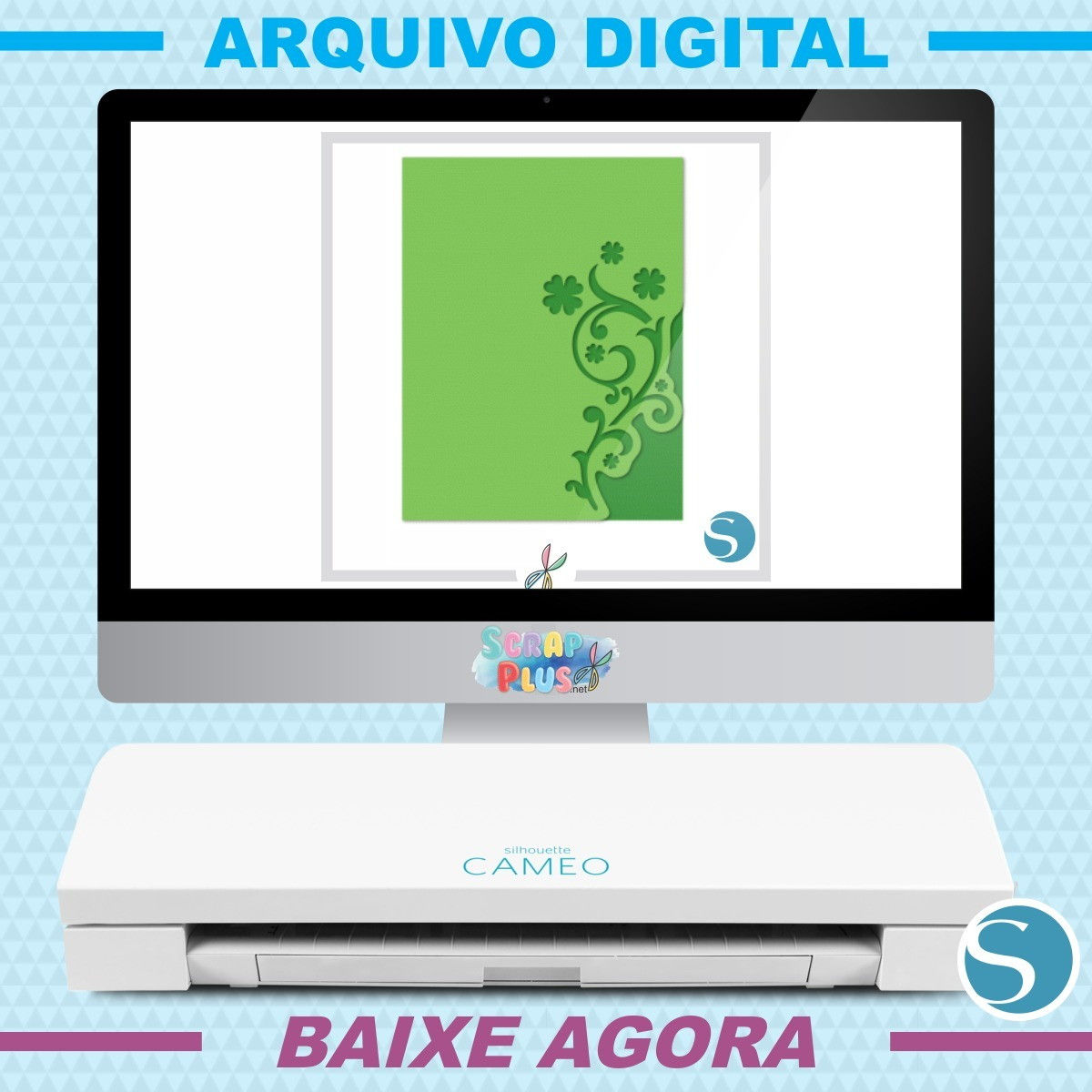 Arquivo De Corte Trevo Na Borda Do Cartão