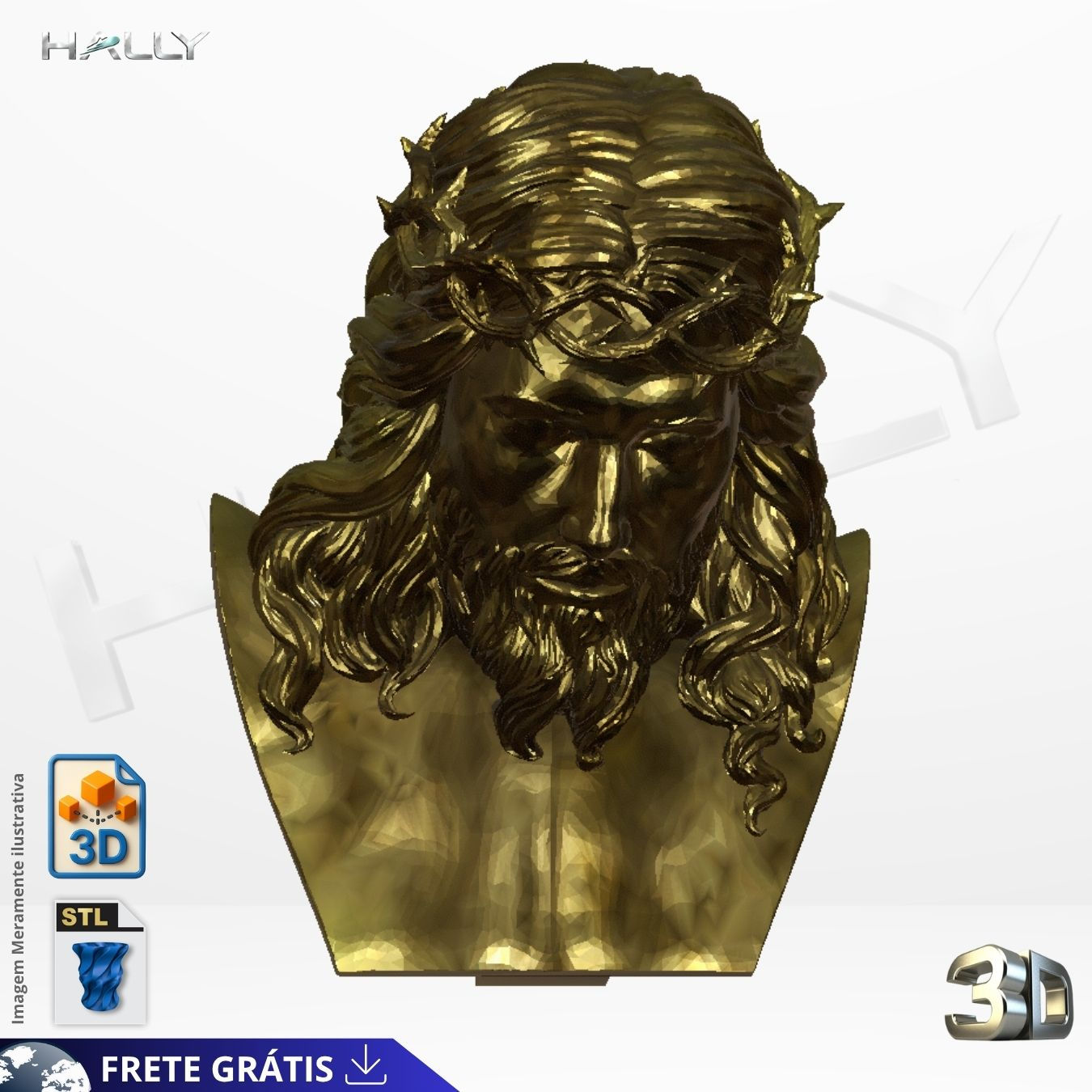 Arquivo Impressora 3D STL - Busto Jesus cristo