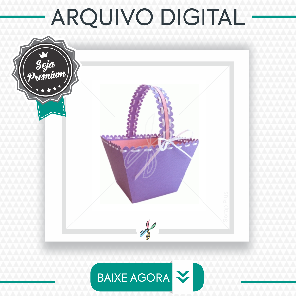 Arquivo De Corte - Cesta 3d Atada