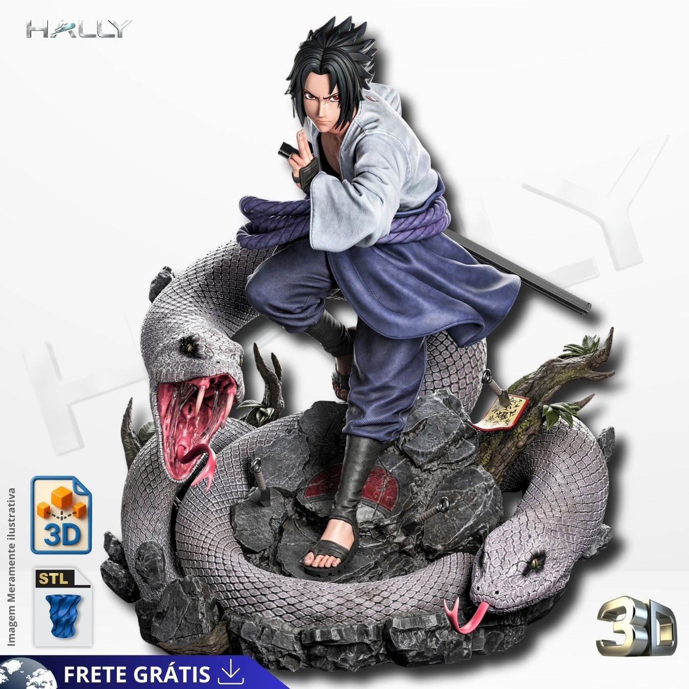 Arquivo Impressora 3D STL - Sasuke - Naruto