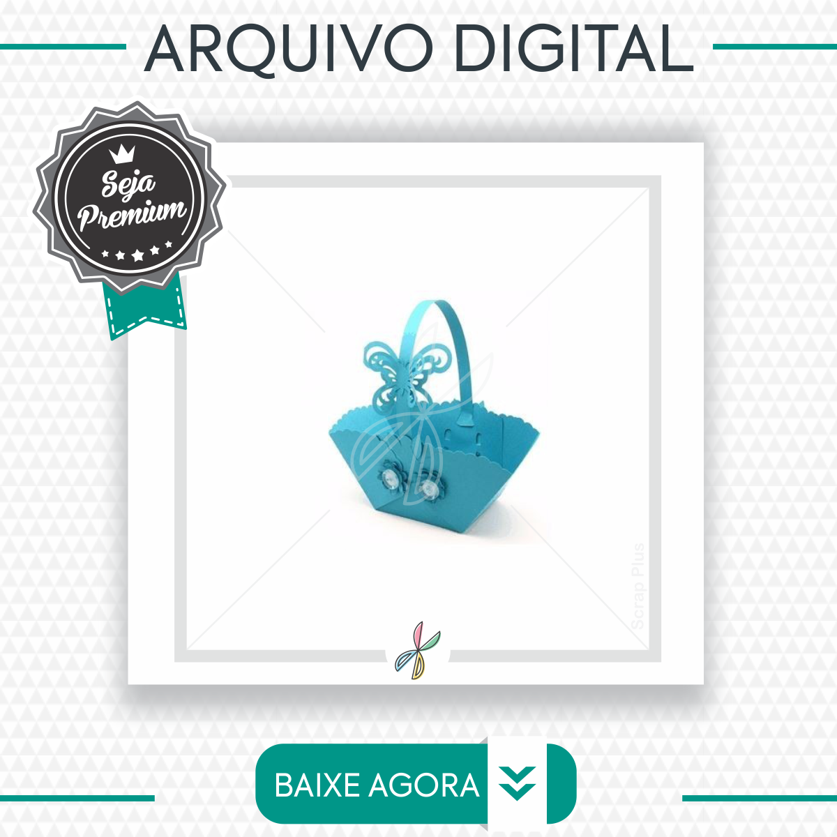 Arquivo Silhouette-cesta Borboletas