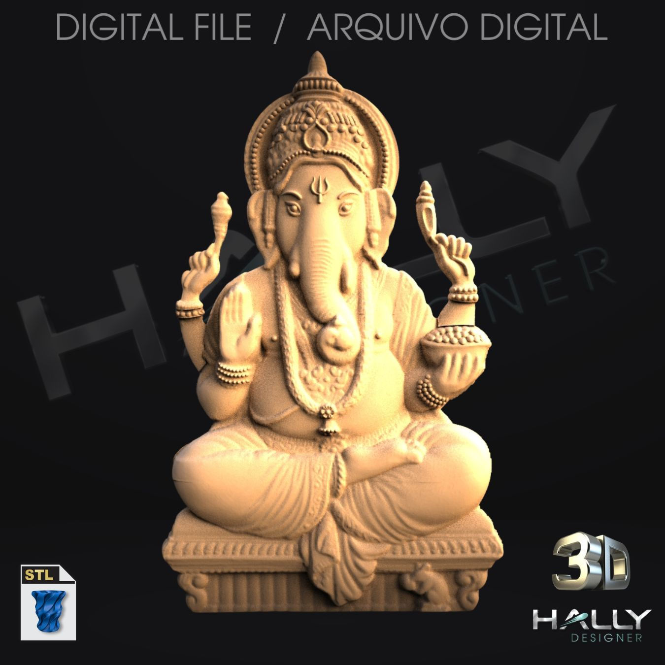 Arquivo Impressora 3D - STL - CNC - Ganesha