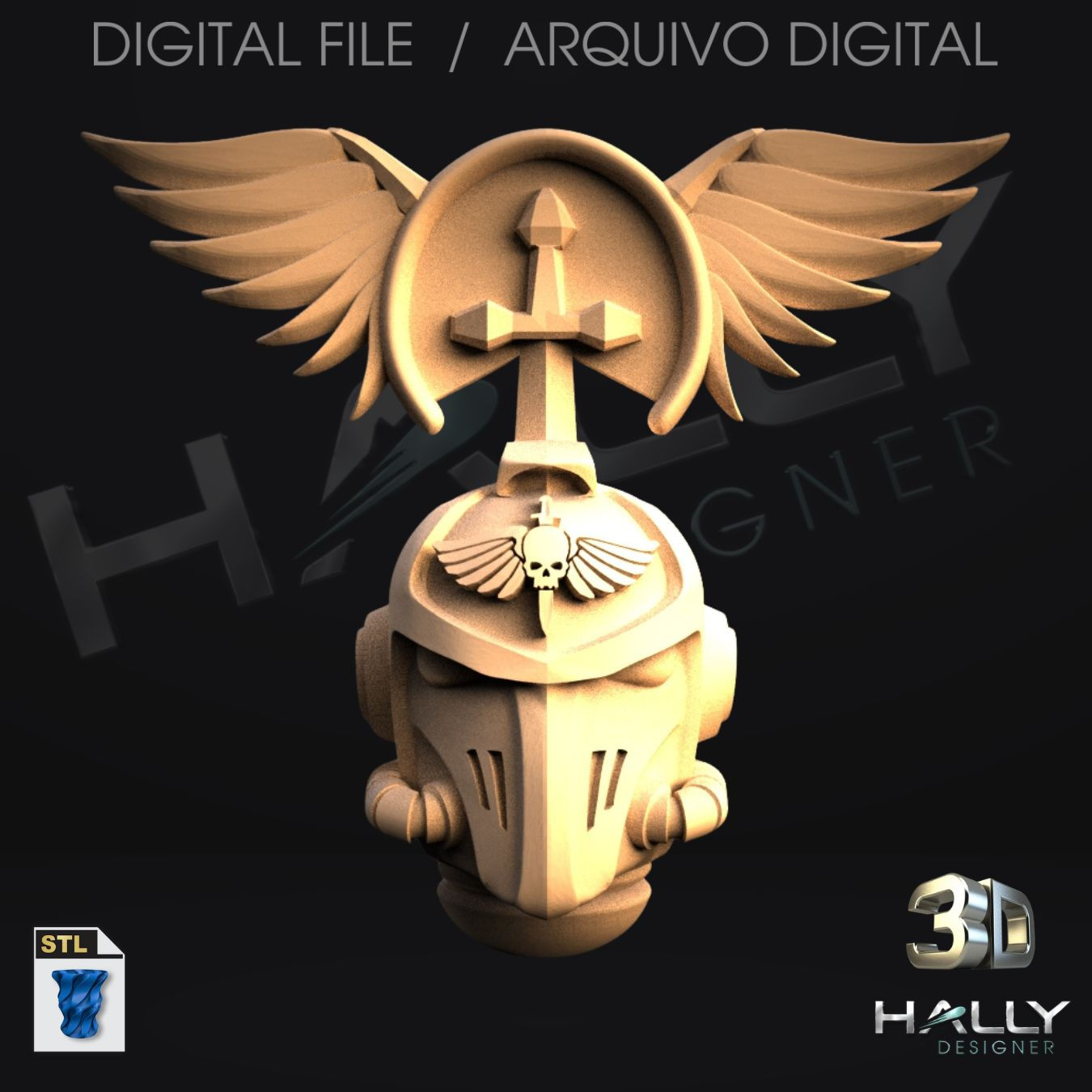 Arquivo Impressora 3D - STL - CNC - Elmo Anjo de Guerra