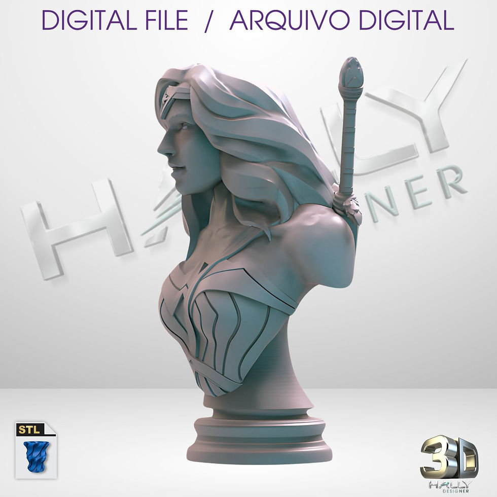 Arquivo Stl para Impressão 3d - Mulher Maravilha Busto