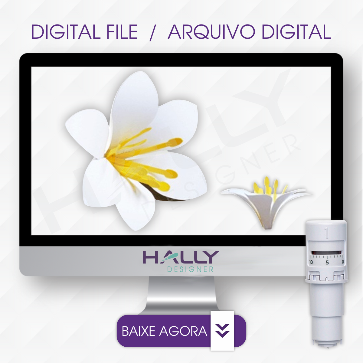 Arquivo de Corte Flor 3D Lirio